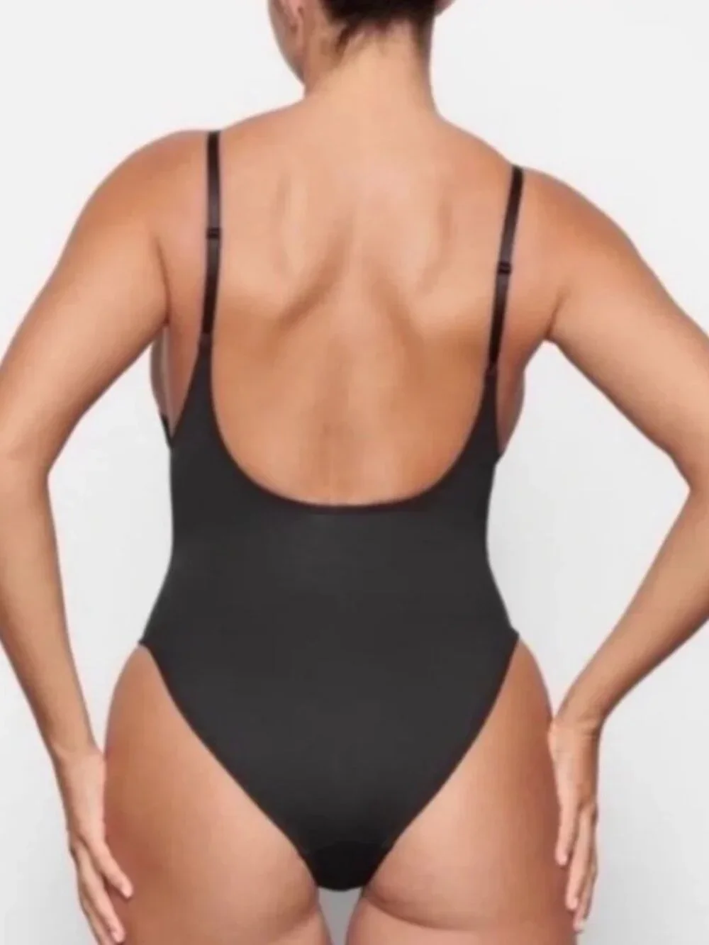 SKIMS Recycled Swim Scoop Neck One Piece | Gunmetal | M | NWT 🏷️